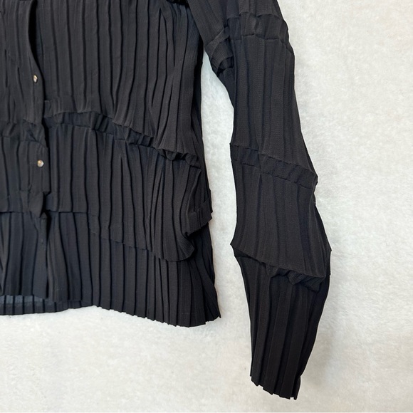 Double Collar Jacket (shirt) by Babette Style # 1K762 Small Black NWOT condition - Picture 8 of 12